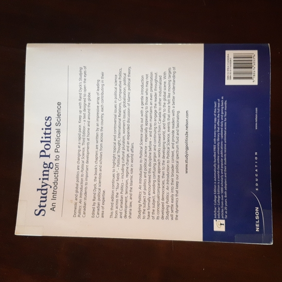 Studying Politics An Introduction to Political Science Rand Dyck Third Edition - Picture 2 of 5